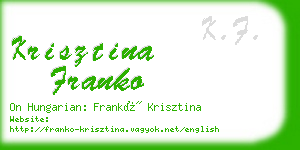 krisztina franko business card